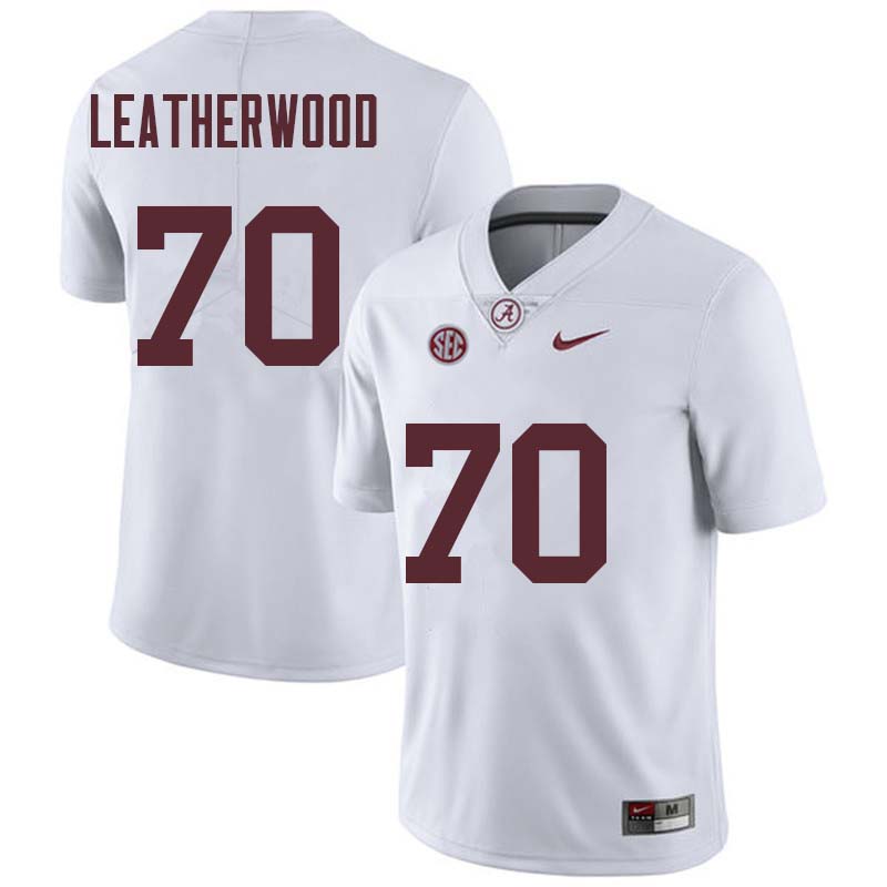 Men #70 Alex Leatherwood Alabama Crimson Tide College Football Jerseys Sale-White